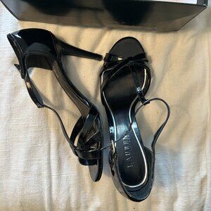 Black Patent Leather T-Strap